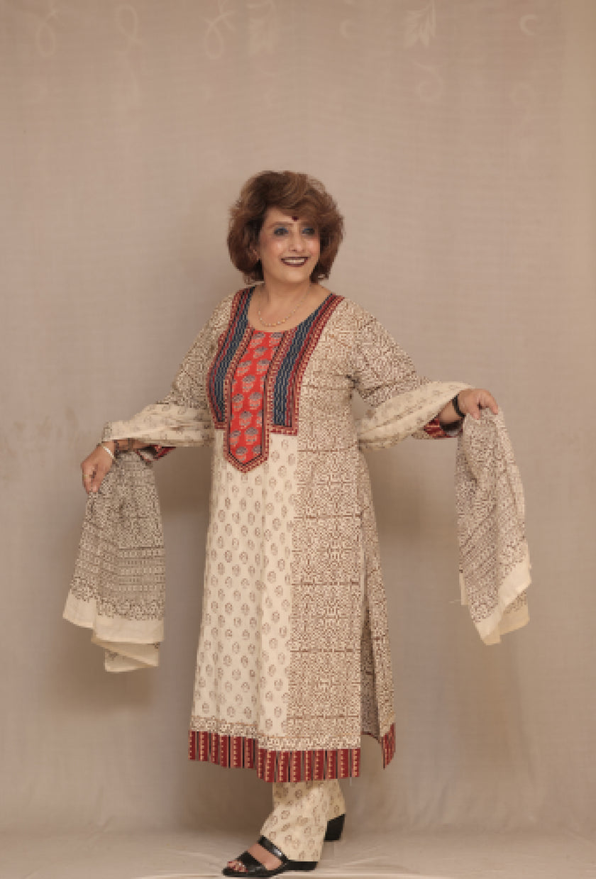 Cotton 3-Piece Suit Occur Color