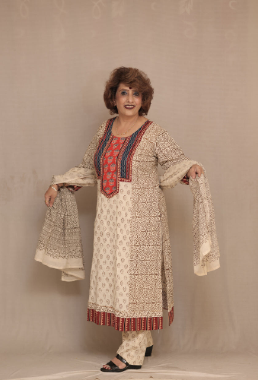 Cotton 3-Piece Suit Occur Color