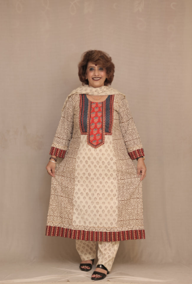 Cotton 3-Piece Suit Occur Color